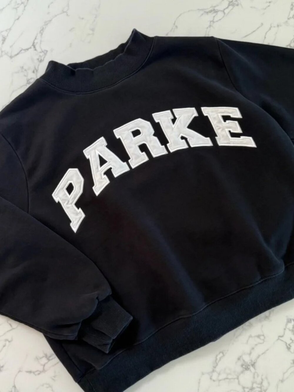 Parke Varsity Mock Neck - Black & White - Size L/XL